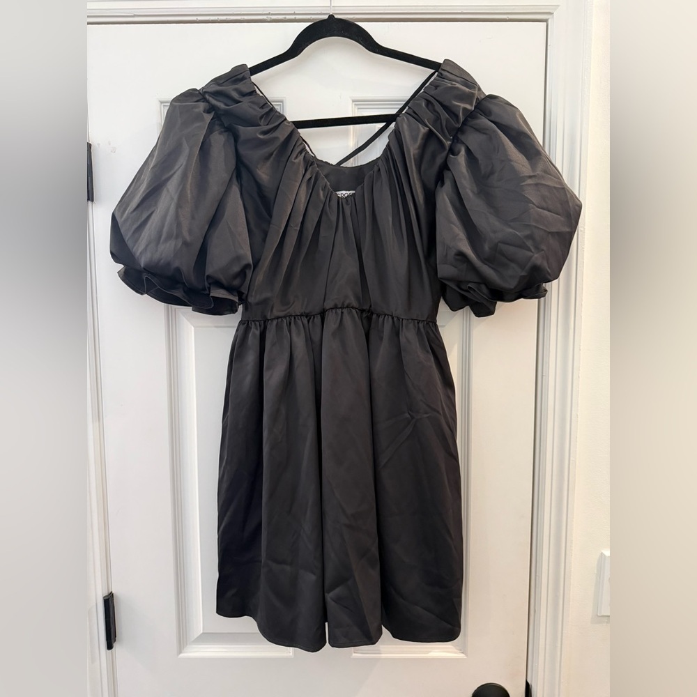 NEW CROSBY BY MOLLIE BURCH Raines Mini Short Sleeve Dress Black XS - Picture 5 of 8